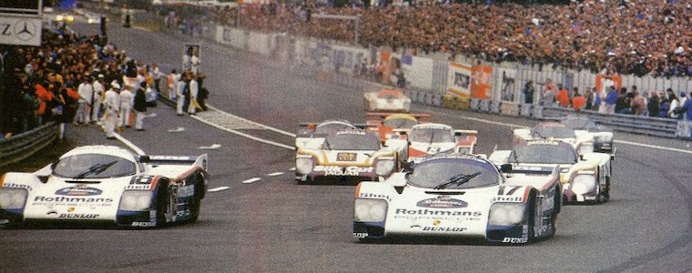 Start of 1987 Group C Le Mans race.