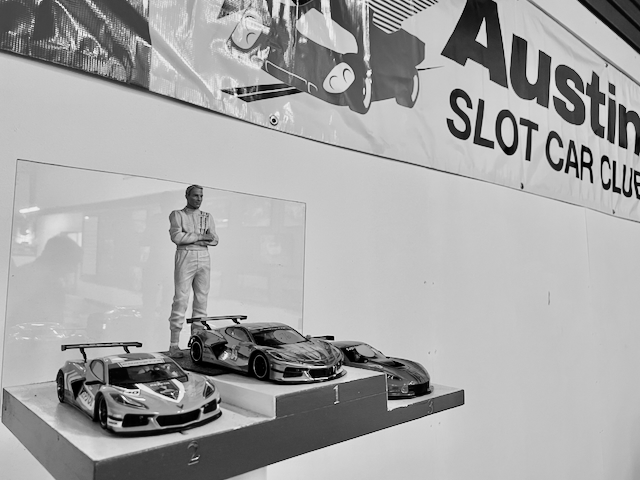 Black and white podium picture